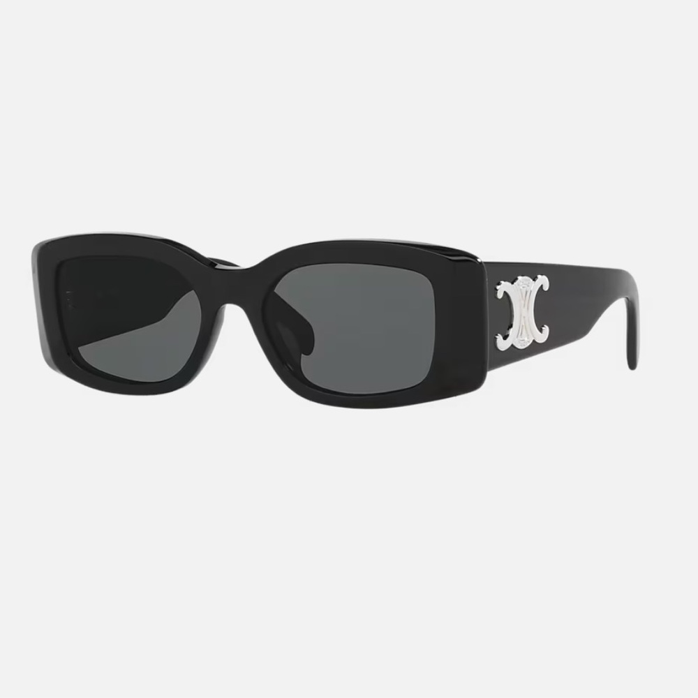 Celine Triomphe Rectangular Black Sunglasses